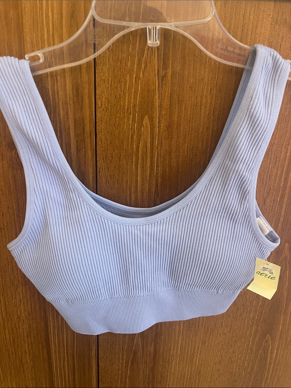aerie Ribbed Scoop Bralette - Light Lavender